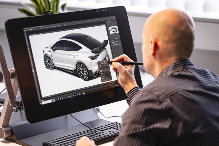 Il disegno della Skoda Enyaq RS Race