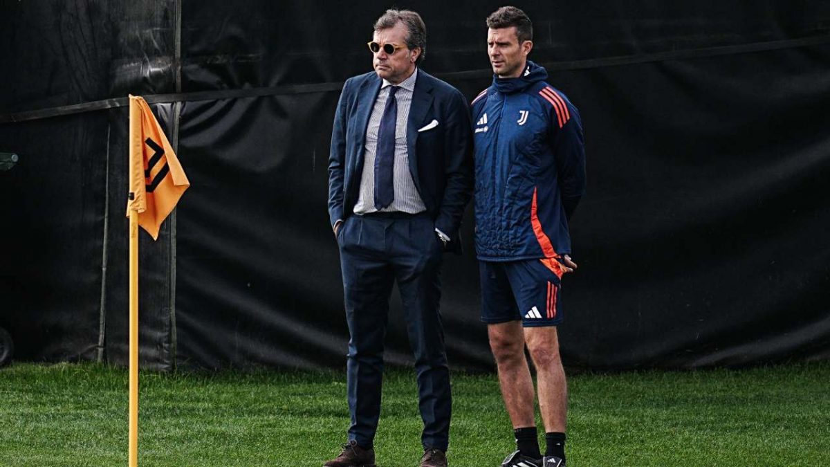 Cristiano Giuntoli e Thiago Motta - Fonte LaPresse - suipedali.it