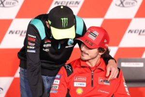 Rossi e Bagnaia insieme in conferenza stampa